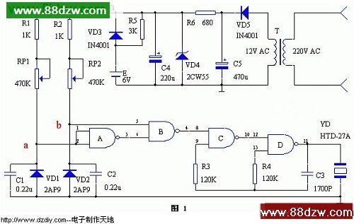 温度报警器电路--电子制作天地
