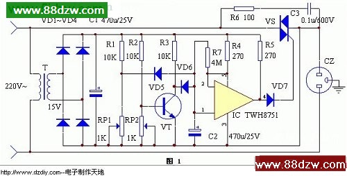 冰箱保护器电路--电子制作天地