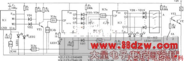 可调式多功能定时控制器(CD4011B、CD4040B)电路