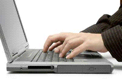 hands typing