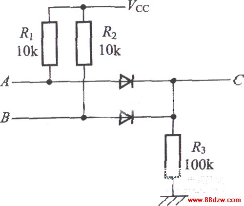 öܺ͵蹹ɵOR·C=A+B·ͼ