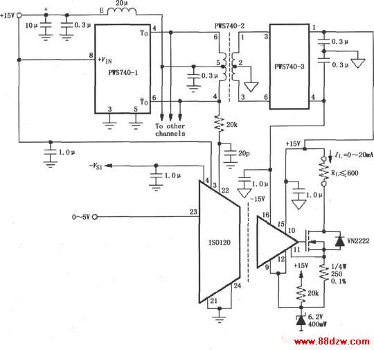 ISO120PWS740ɵİͨʽ020mA·