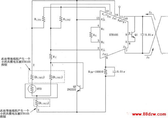 XTR105ԶRTDs̽ӵ·