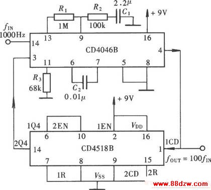 CD4046ɵ100Ƶ·