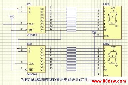 LED-74HC164LEDʾ·ƣ