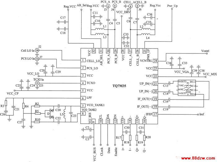 TQ7M35 I/Q CDMA/AMPS l9101750 MHz/ 849824 MHz˫Ƶģ