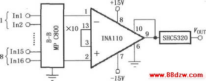 INA110ɨݲɼͨ·