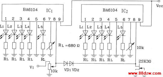 2BA6104λLEDƽɵ·ɵ10LEDƽʾ·