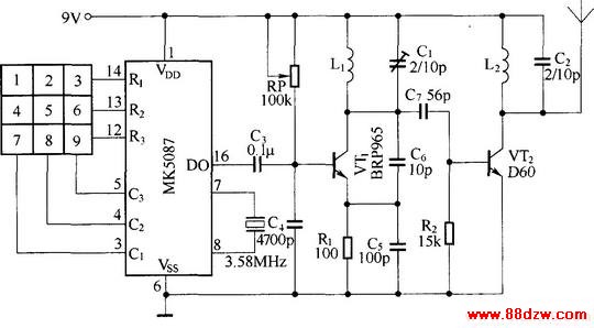 DTMFͨң(MK5087/TDA7010)