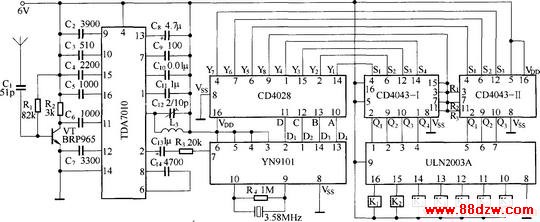 DTMFͨң(MK5087/TDA7010)