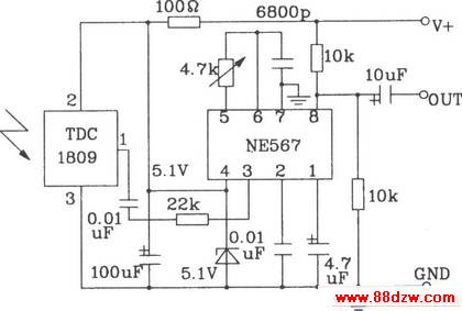 TDC1808/1809Ƶͨңط䡢<a target="_blank" href="http://www.88dzw.com/" class="UBBWordLink">·ͼ</a>